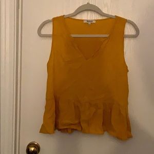 Madewell yellow peplum tank